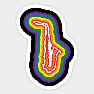 saxophone retro vibe Sticker